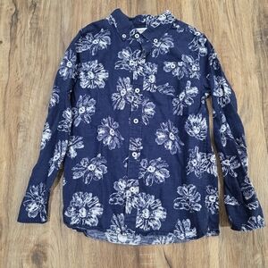 Janie and Jack Boys Long Sleeve Linen Button Down Size 6